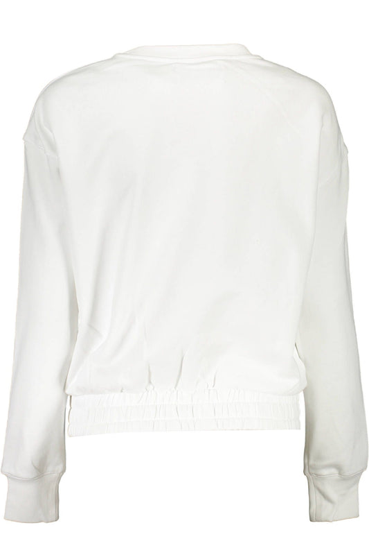 Elegant White Cotton Sweatshirt