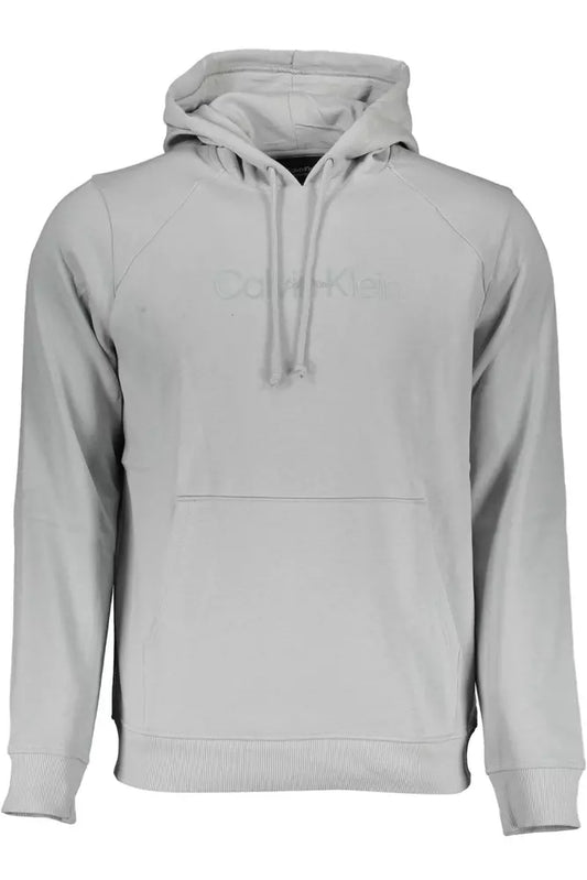 Sleek Gray Reflective Logo Hoodie