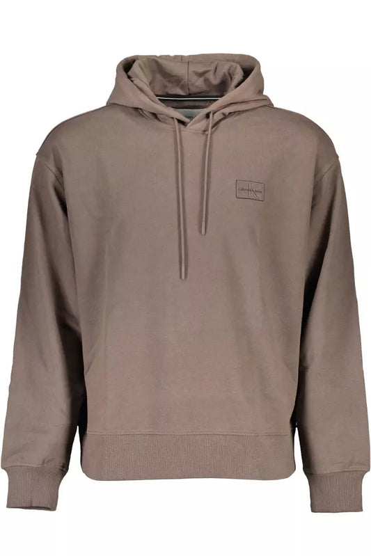Eco-Conscious Hooded Brown Sweatshirt