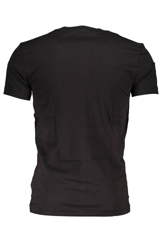Sleek Cotton Logo Tee with Contrasting Accents