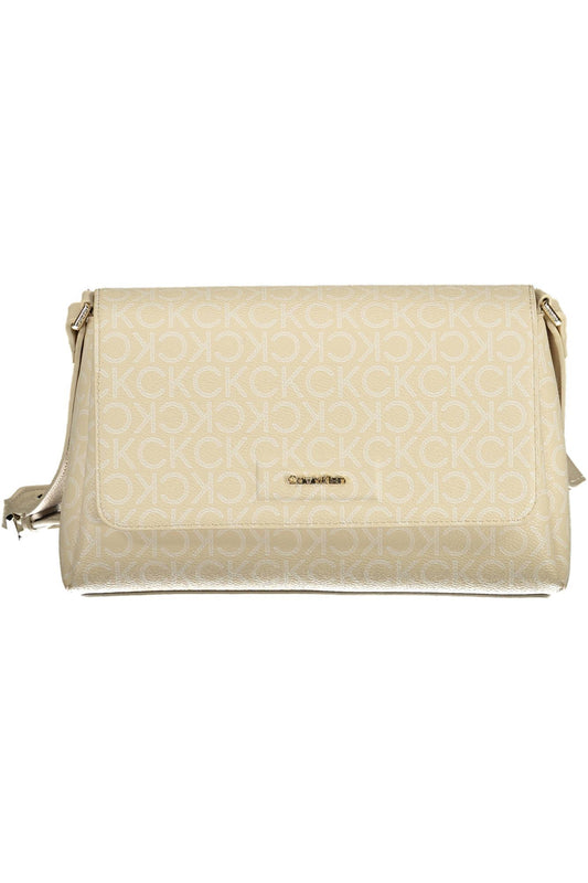 Elegant Beige Handbag with Adjustable Strap