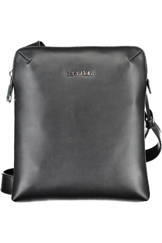 Sleek Black Shoulder Bag with Recycled Materials