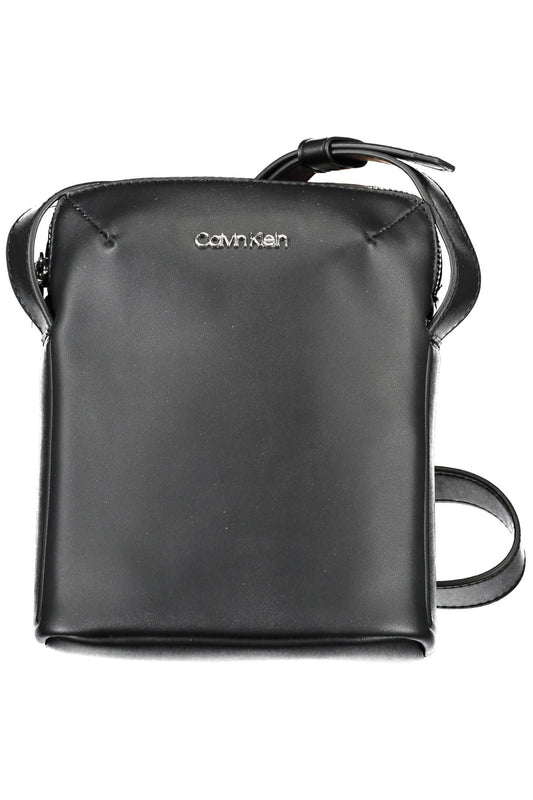 Eco-Conscious Black Shoulder Bag for Men