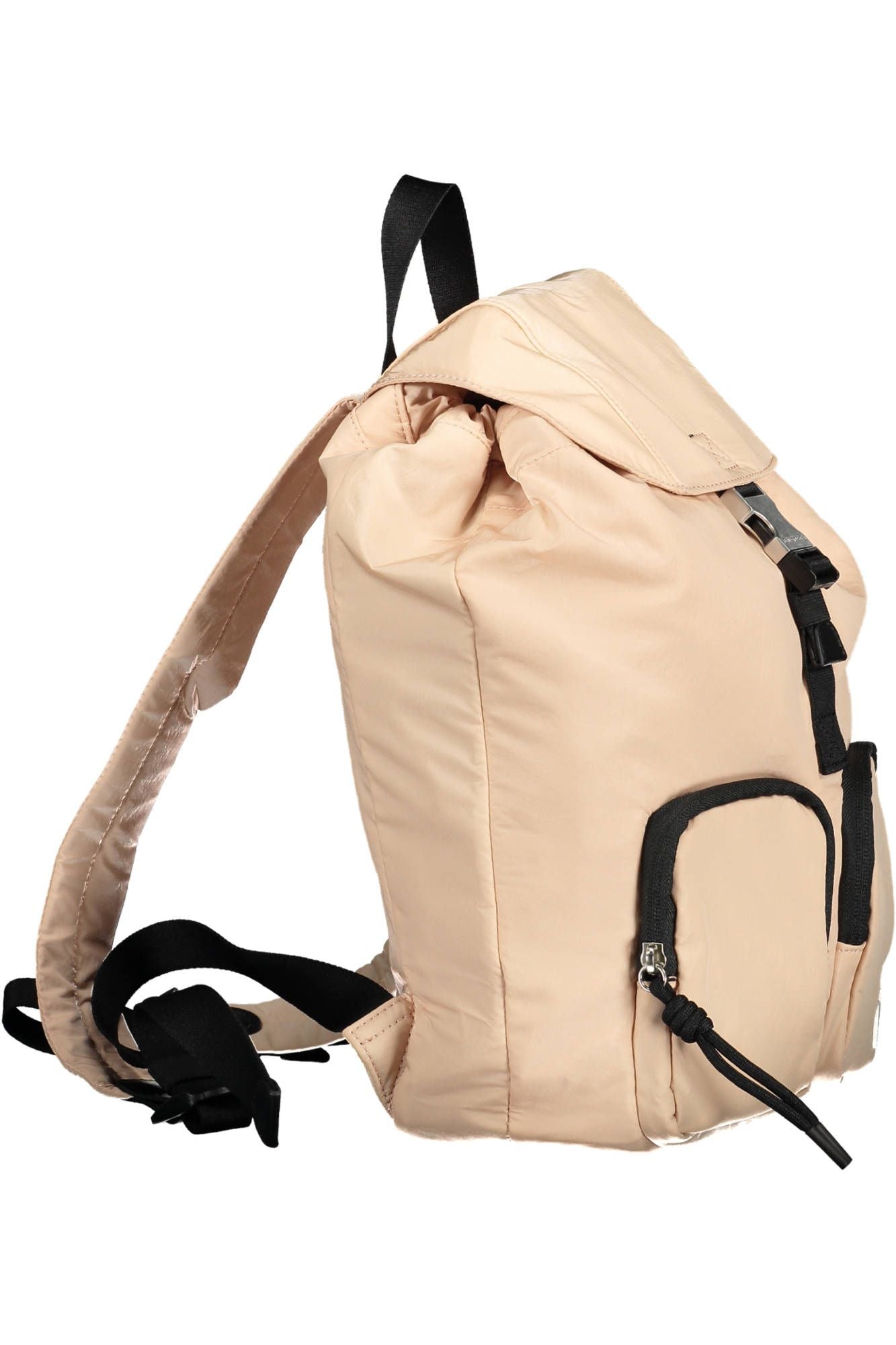 Eco-Chic Pink Backpack with Contrasting Details