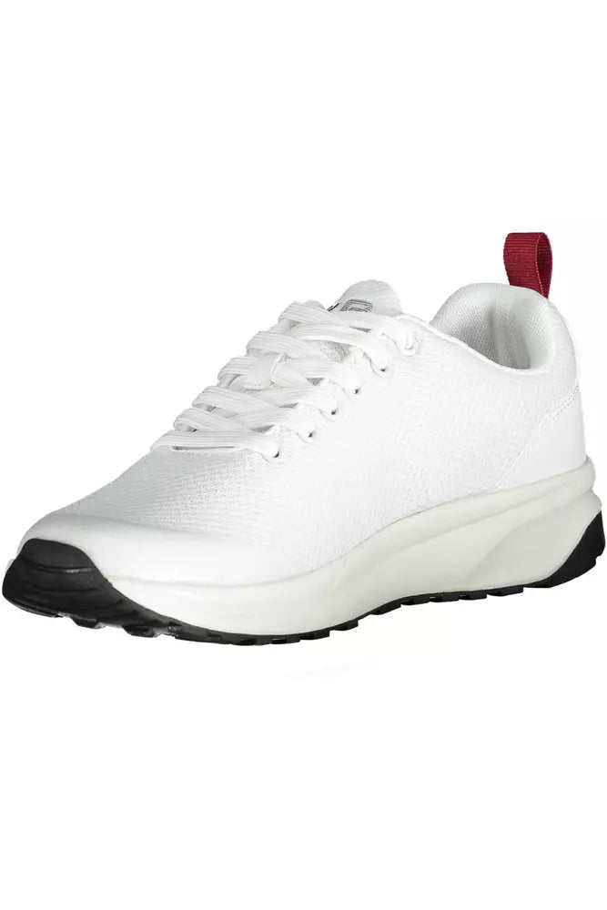 Sleek White Sports Sneakers with Contrast Accents