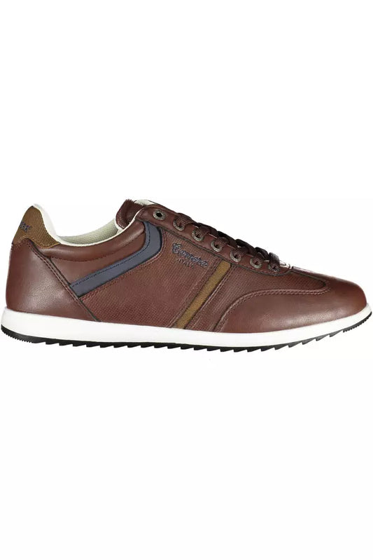 Sleek Brown Sneakers with Contrasting Accents