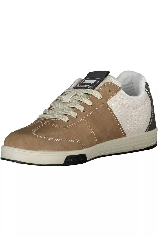 Sleek Brown Sneakers with Contrasting Details
