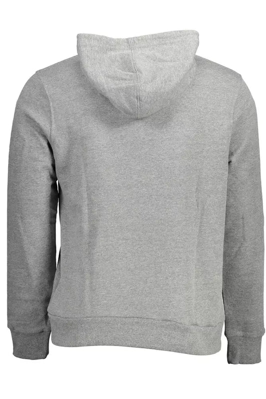 Chic Gray Hooded Sweatshirt with Signature Print