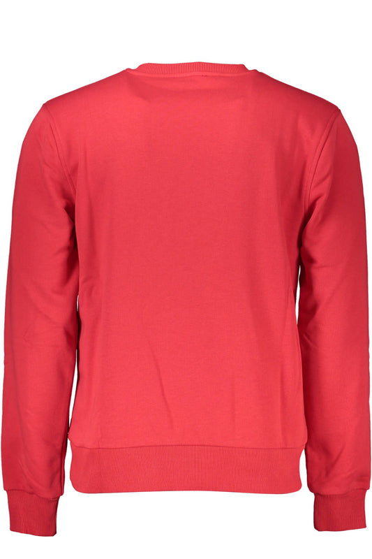 Elegant Red Brushed Cotton Sweatshirt