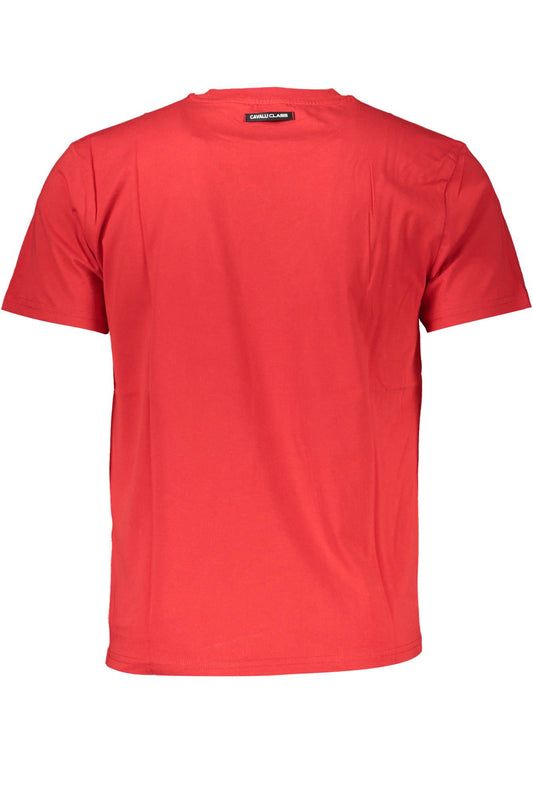 Elegant Red Printed Tee with Classic Appeal