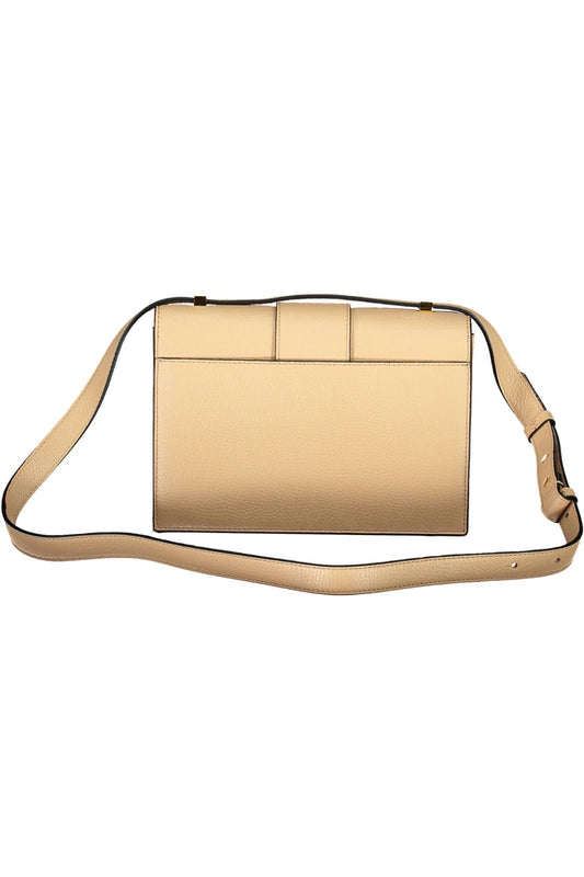 Elegant Beige Leather Shoulder Bag for Women