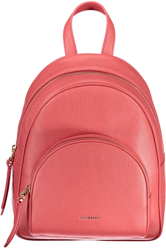 Elegant Pink Leather Backpack for Stylish Outings