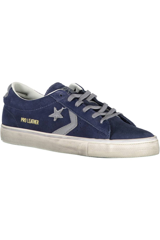 Elevate Your Step with Classic Blue Leather Sneakers