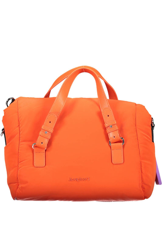 Orange Polyester Handbag
