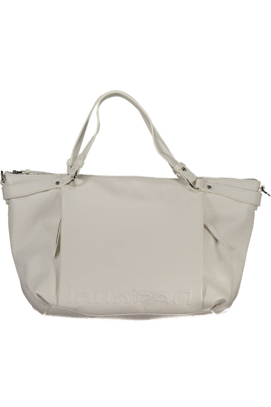Chic White Multi-Strap Handbag Delight