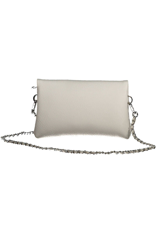 Chic White Polyurethane Handbag With Versatile Straps