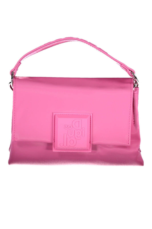Chic Pink Contrast Detail Handbag