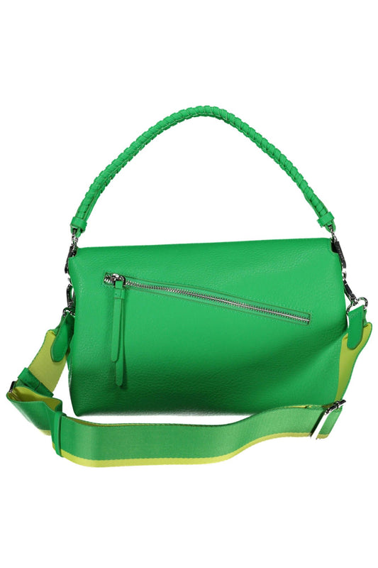Chic Green Convertible Handbag With Versatile Straps