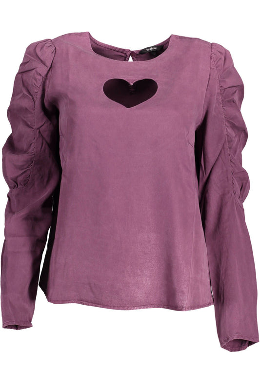 Chic Purple Long-Sleeved Shirt with Contrast Detailing
