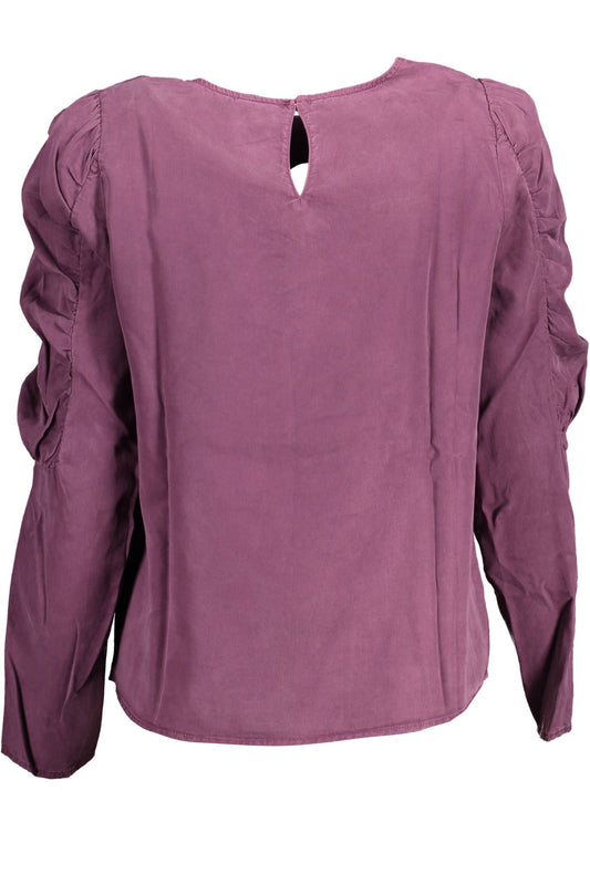 Chic Purple Long-Sleeved Shirt with Contrast Detailing
