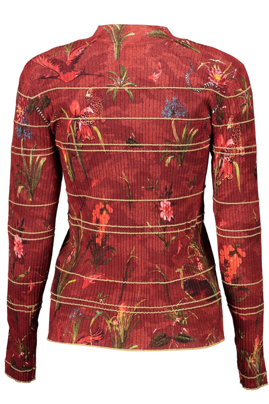 Elegant Red Turtleneck Sweater with Logo