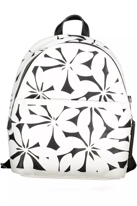 Elegant White Contrast Detail Backpack
