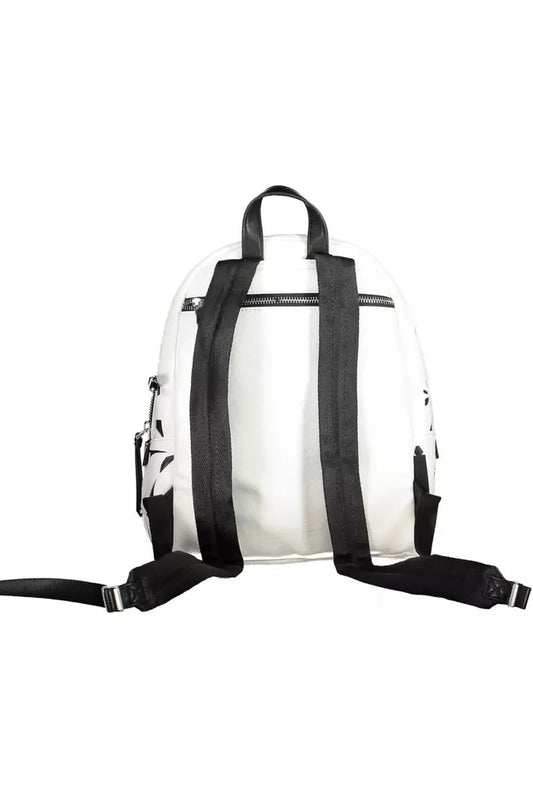 Elegant White Contrast Detail Backpack