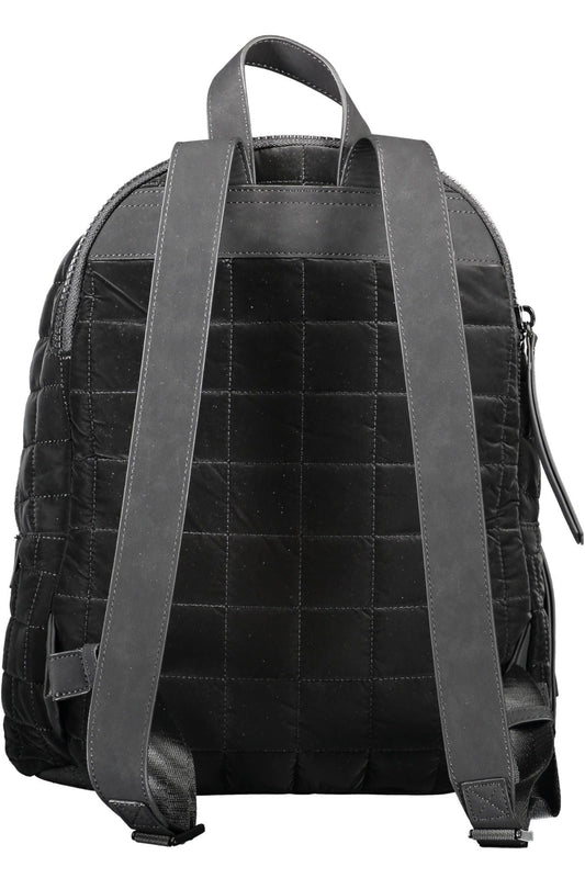 Sleek Urban Black Backpack with Contrasting Details