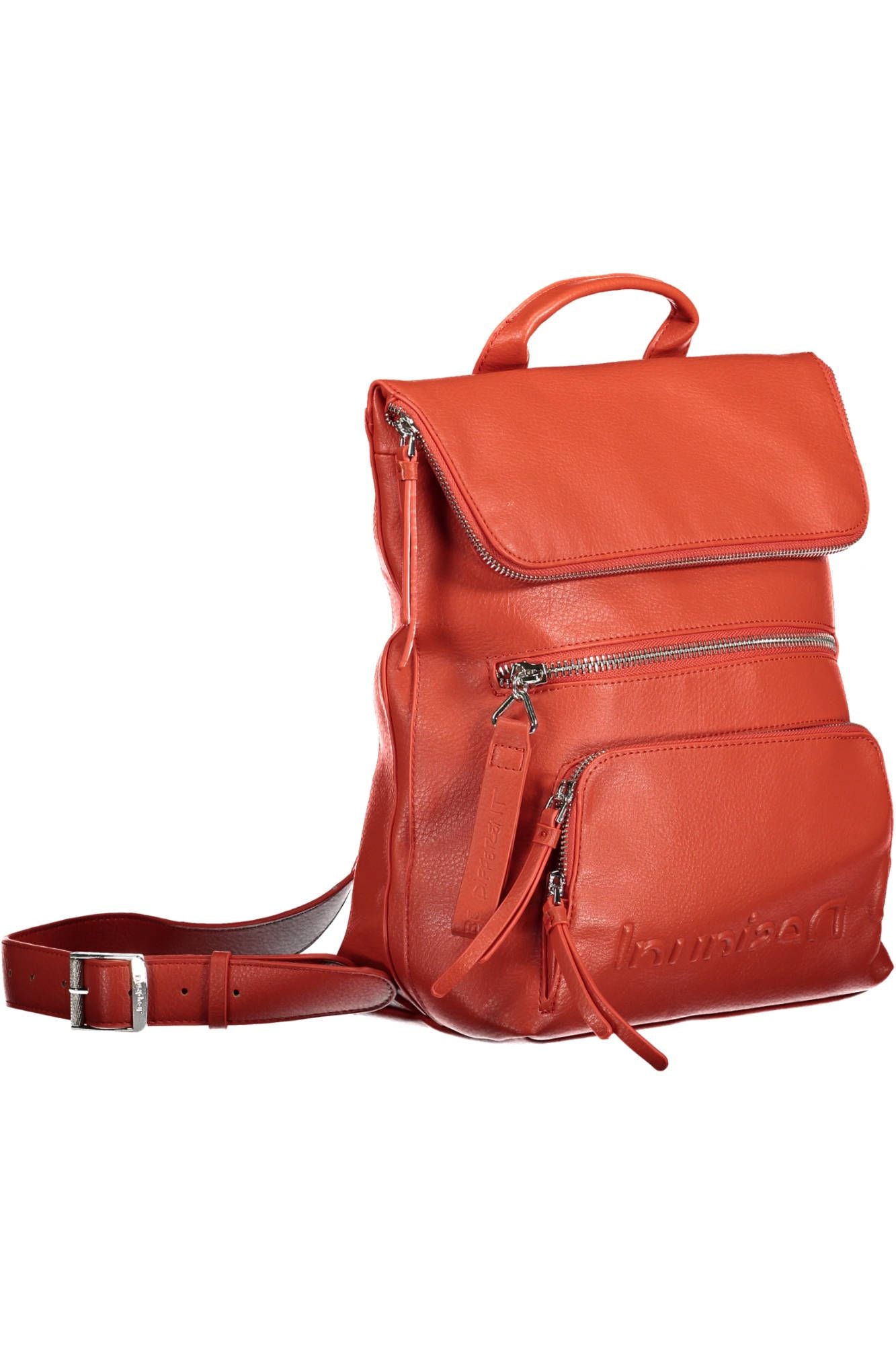 Vibrant Red Urban Backpack with Adjustable Straps