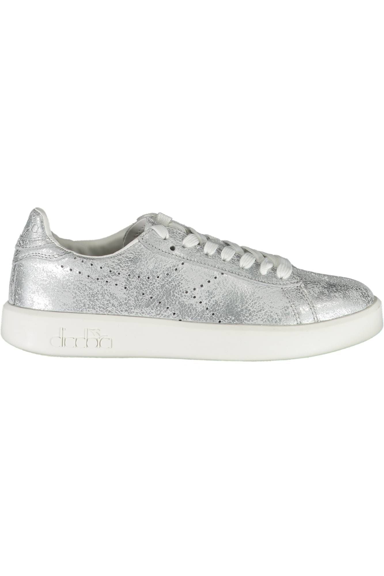 Elegant Silver Lace-Up Sneakers