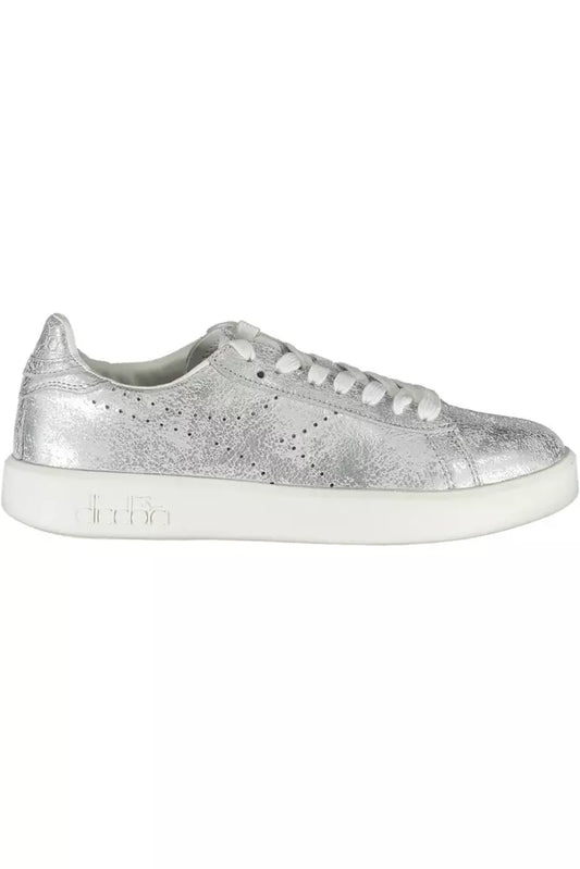 Silver Fabric Sneaker