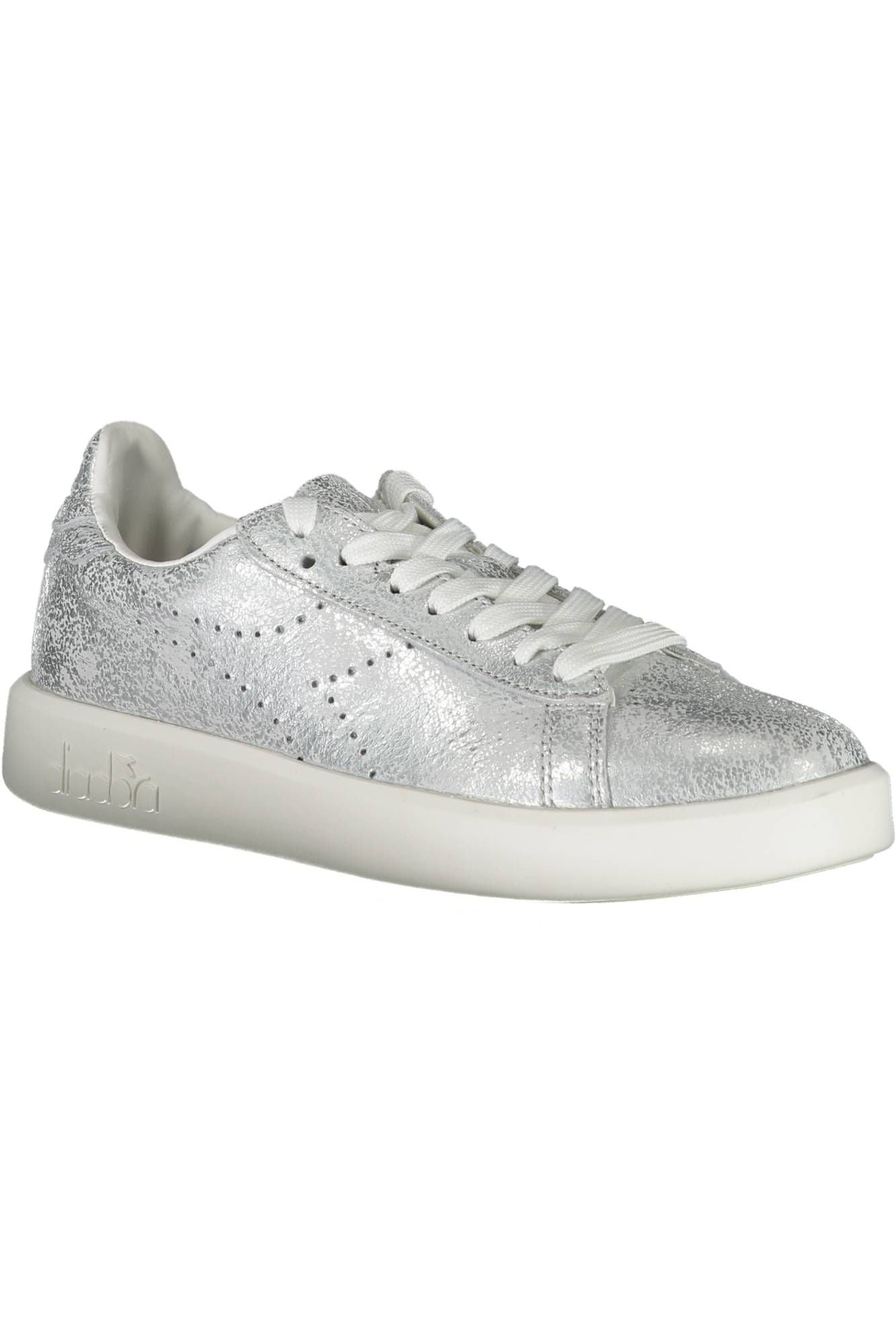 Elegant Silver Lace-Up Sneakers