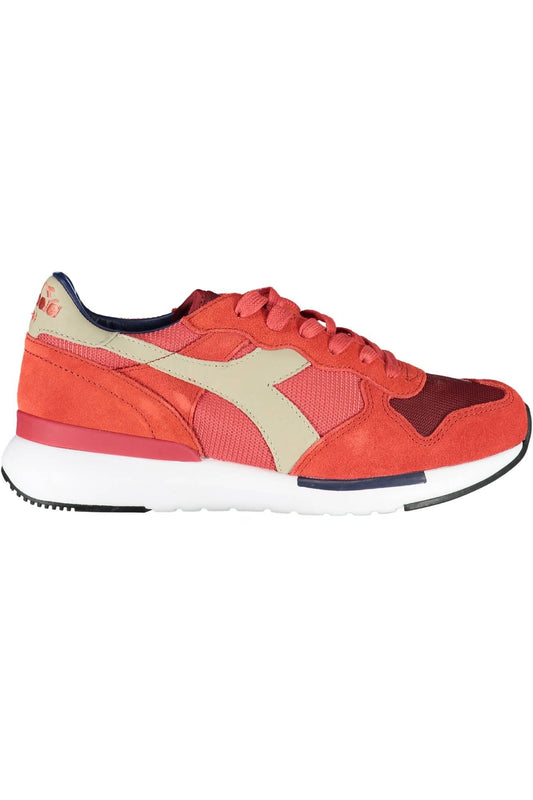 Sleek Red Athletic Sneakers with Contrasting Details