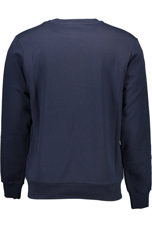 Blue Cotton Logo Print Sweatshirt