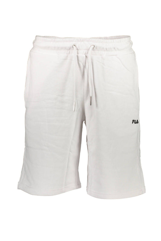 Chic White Fila Sporty Bermuda Shorts