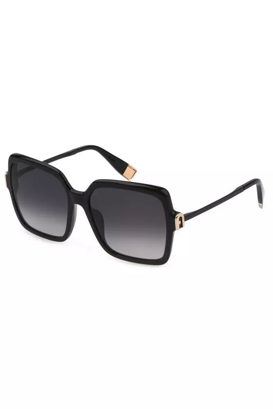Chic Square Black Acetate Sunglasses