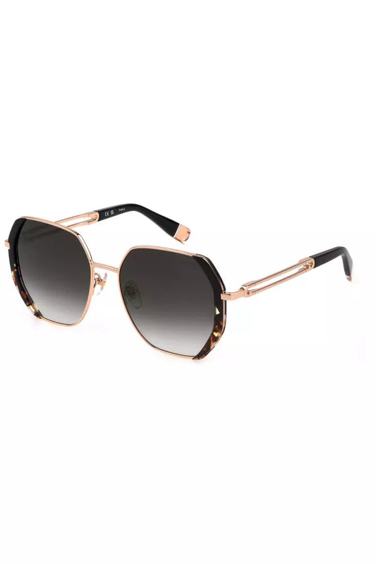 Elegant Gold Frame Square Sunglasses
