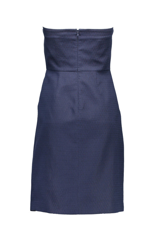Elegant Short Blue Dress with Back Zip Closure