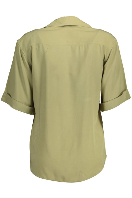 Chic Green Short-Sleeved Viscose Shirt