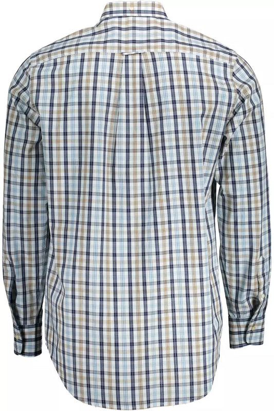 Elegant Beige Long-Sleeved Button-Down Shirt