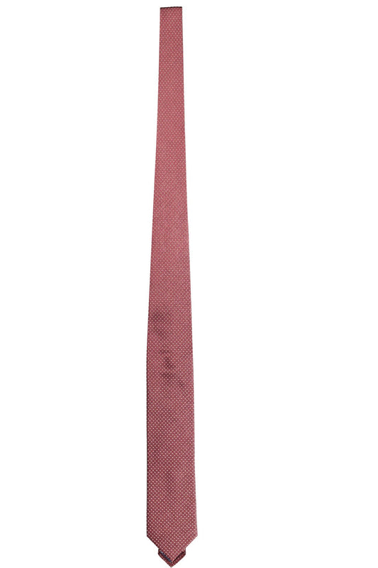 Elegant Red Silk Men's Necktie