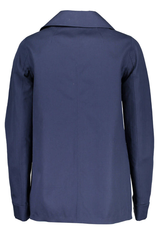 Elegant Blue Cotton Sports Jacket
