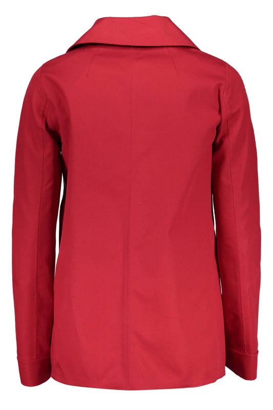 Chic Red Cotton Sports Jacket