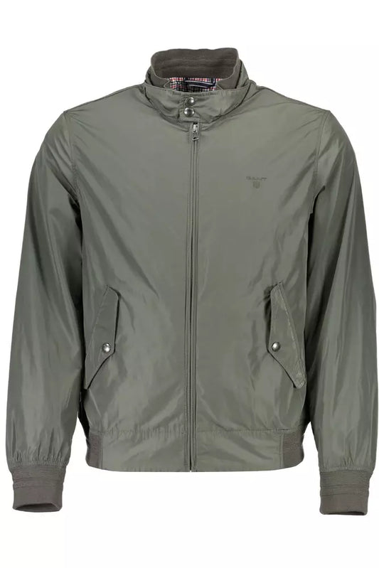 Elegant Green Sport Jacket with Sleek Zip Closure