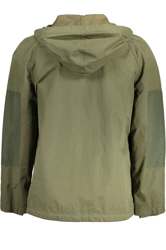 Chic Green Hooded Sports Jacket