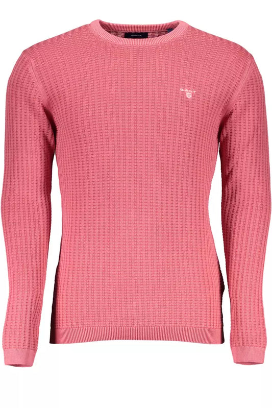 Elegant Red Round Neck Sweater with Gant Logo