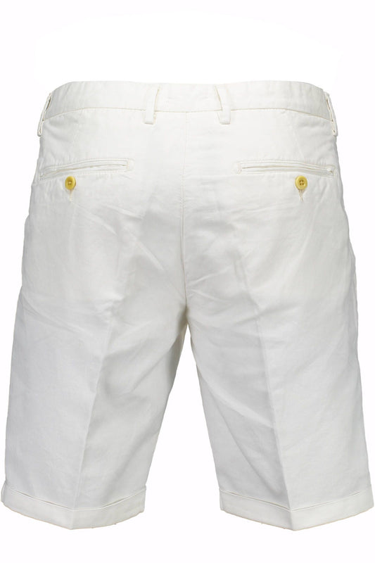 Elegant White Bermuda Shorts with Classic 5-Pocket Design