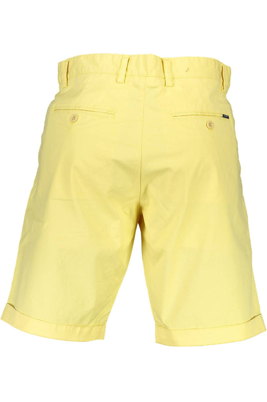 Sunny Yellow Cotton Bermuda Shorts