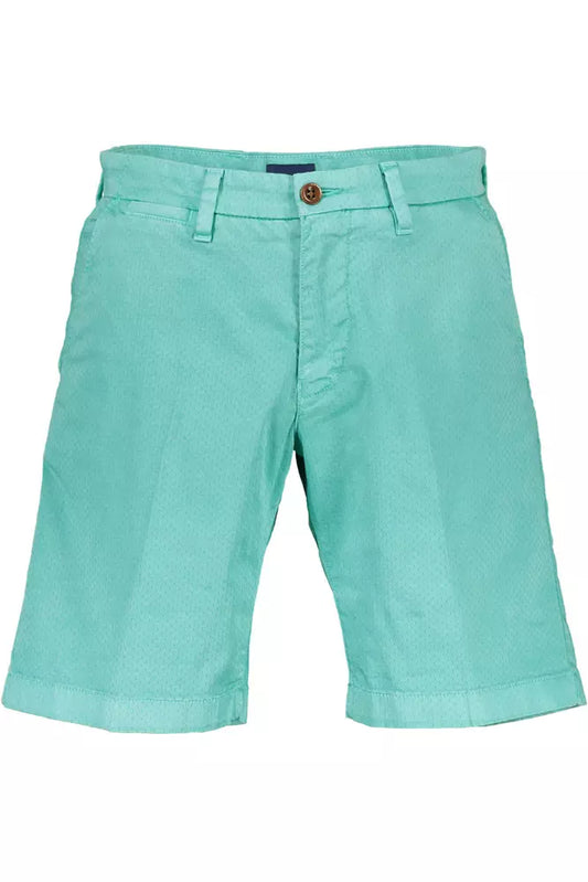 Chic Green Bermuda Cotton Blend Shorts