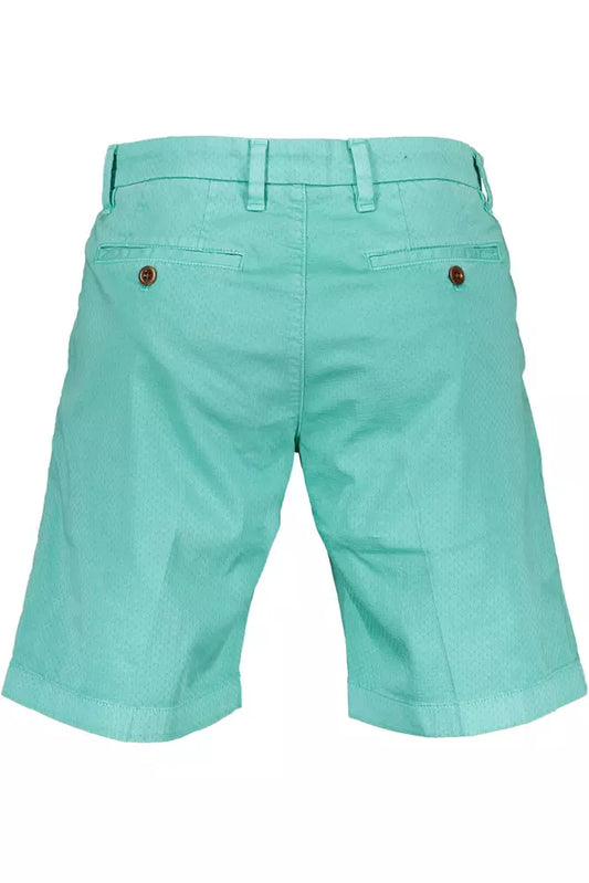 Chic Green Bermuda Cotton Blend Shorts